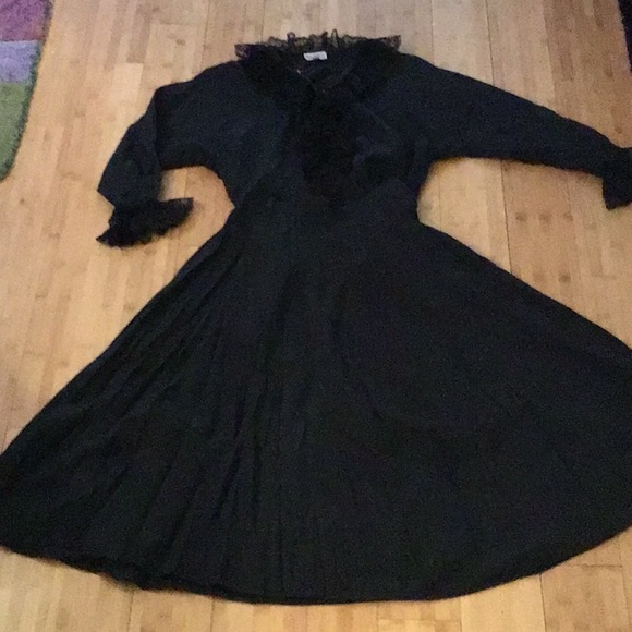 Vintage Two piece designer cotton Victorian style 1980s set - Picture 1 of 13